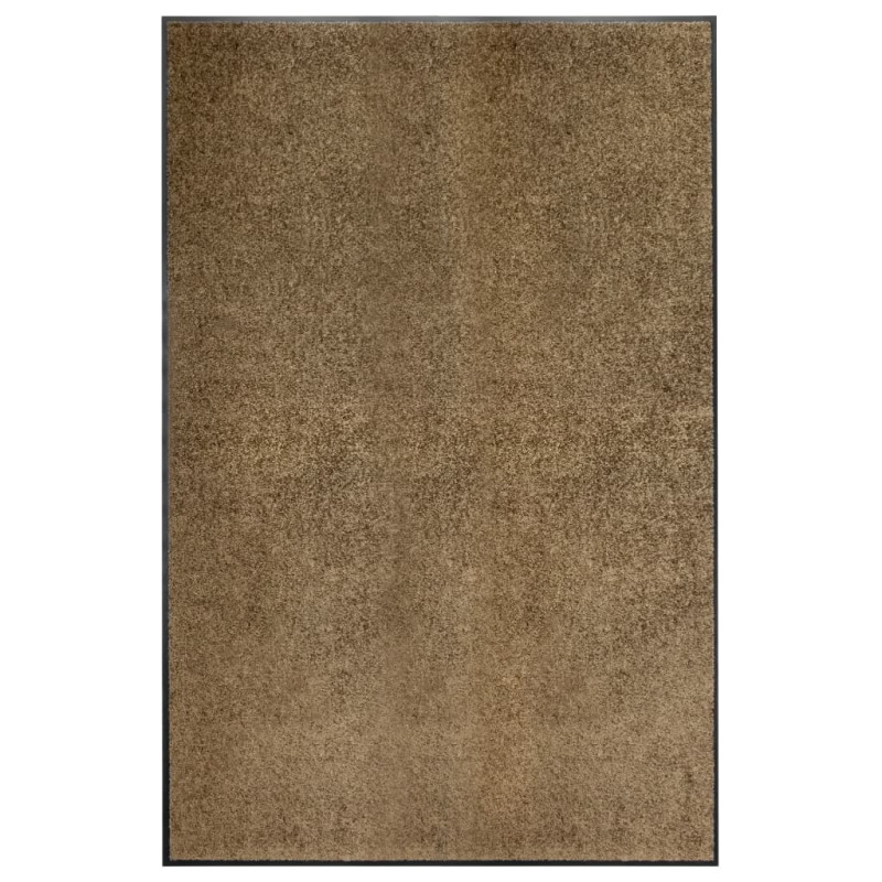 Produktbild för Dörrmatta tvättbar brun 120x180 cm