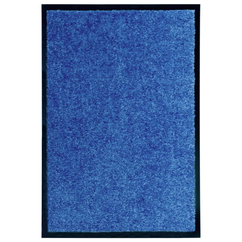Produktbild för Dörrmatta tvättbar blå 40x60 cm