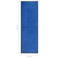 Miniatyr av produktbild för Dörrmatta tvättbar blå 60x180 cm
