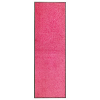Produktbild för Dörrmatta tvättbar rosa 60x180 cm