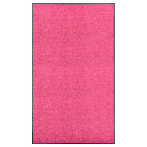 vidaXL Dörrmatta tvättbar rosa 90x150 cm
