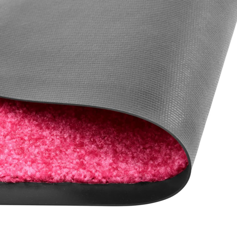Produktbild för Dörrmatta tvättbar rosa 90x150 cm