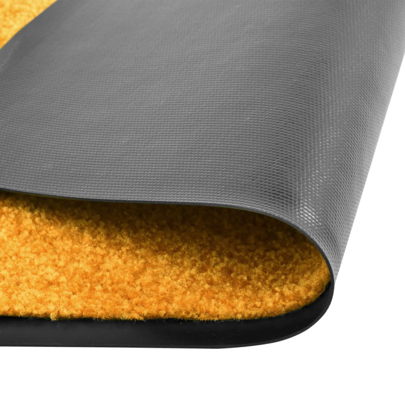 Produktbild för Dörrmatta tvättbar orange 60x180 cm