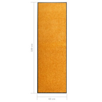 Produktbild för Dörrmatta tvättbar orange 60x180 cm