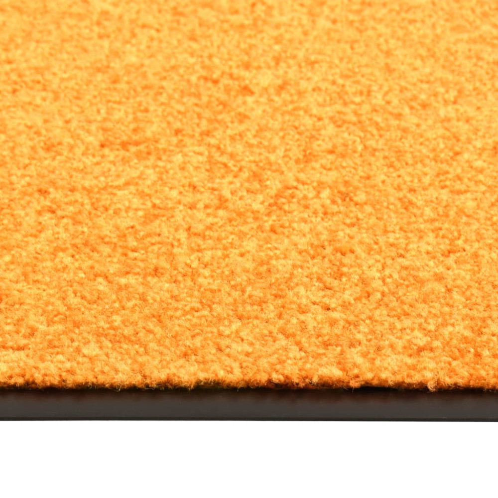 Produktbild för Dörrmatta tvättbar orange 90x150 cm