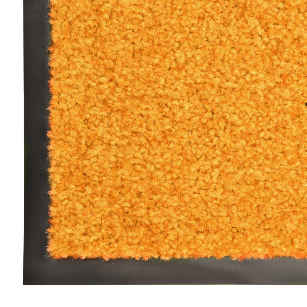 Produktbild för Dörrmatta tvättbar orange 90x150 cm