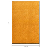 Miniatyr av produktbild för Dörrmatta tvättbar orange 120x180 cm