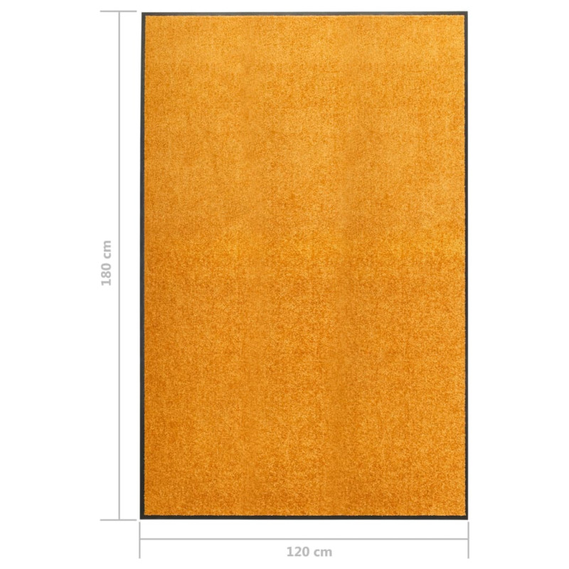 Produktbild för Dörrmatta tvättbar orange 120x180 cm
