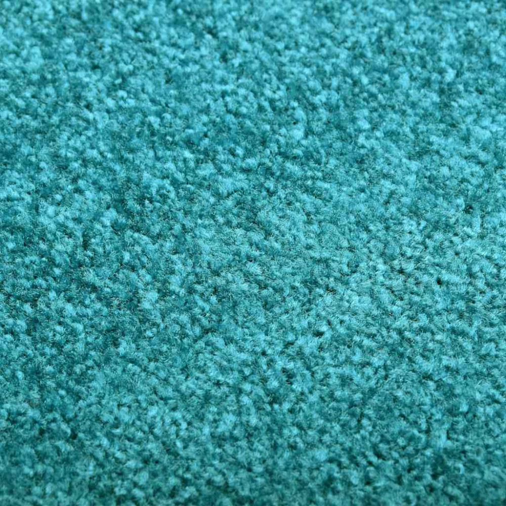 Produktbild för Dörrmatta tvättbar cyan 60x180 cm