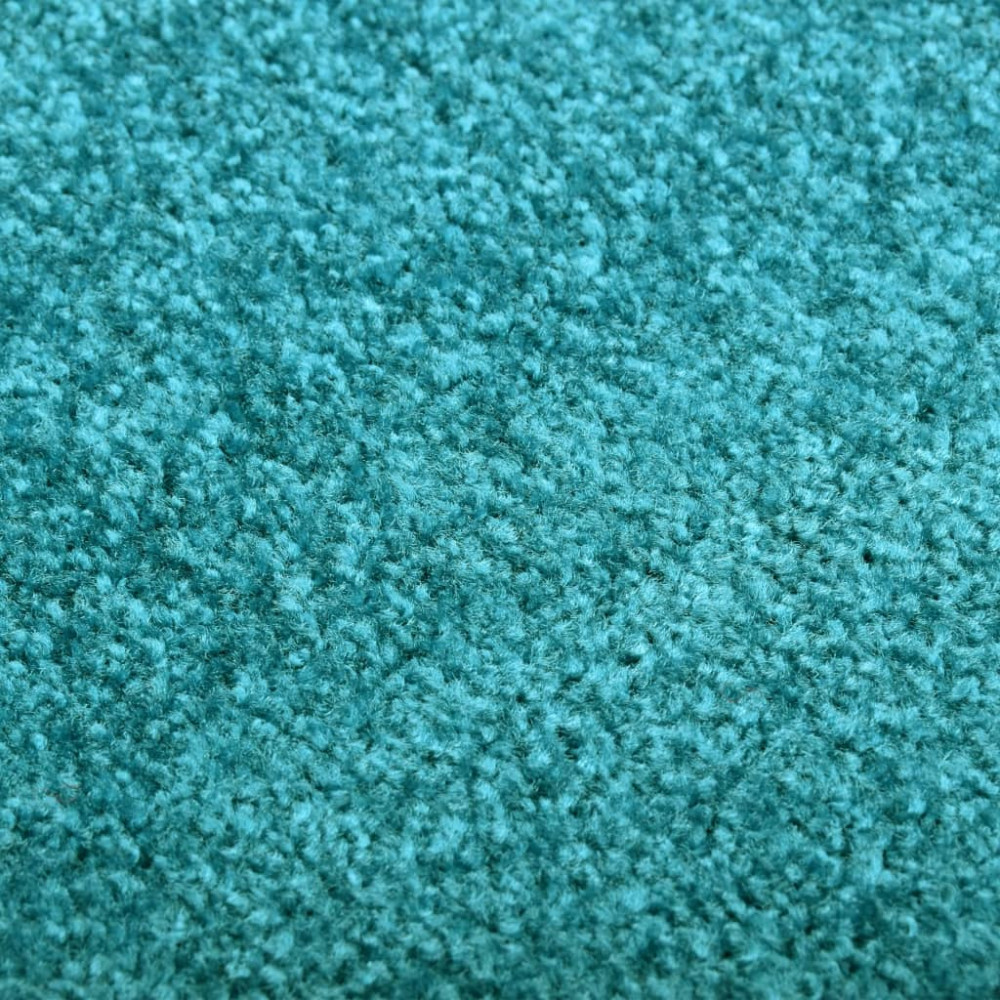 Produktbild för Dörrmatta tvättbar cyan 90x150 cm