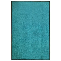 Produktbild för Dörrmatta tvättbar cyan 120x180 cm