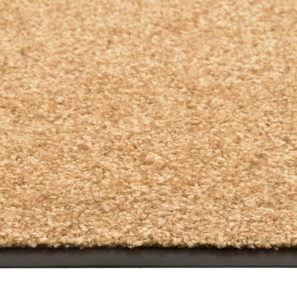 Produktbild för Dörrmatta tvättbar gräddvit 60x90 cm