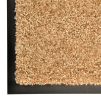 Produktbild för Dörrmatta tvättbar gräddvit 90x120 cm