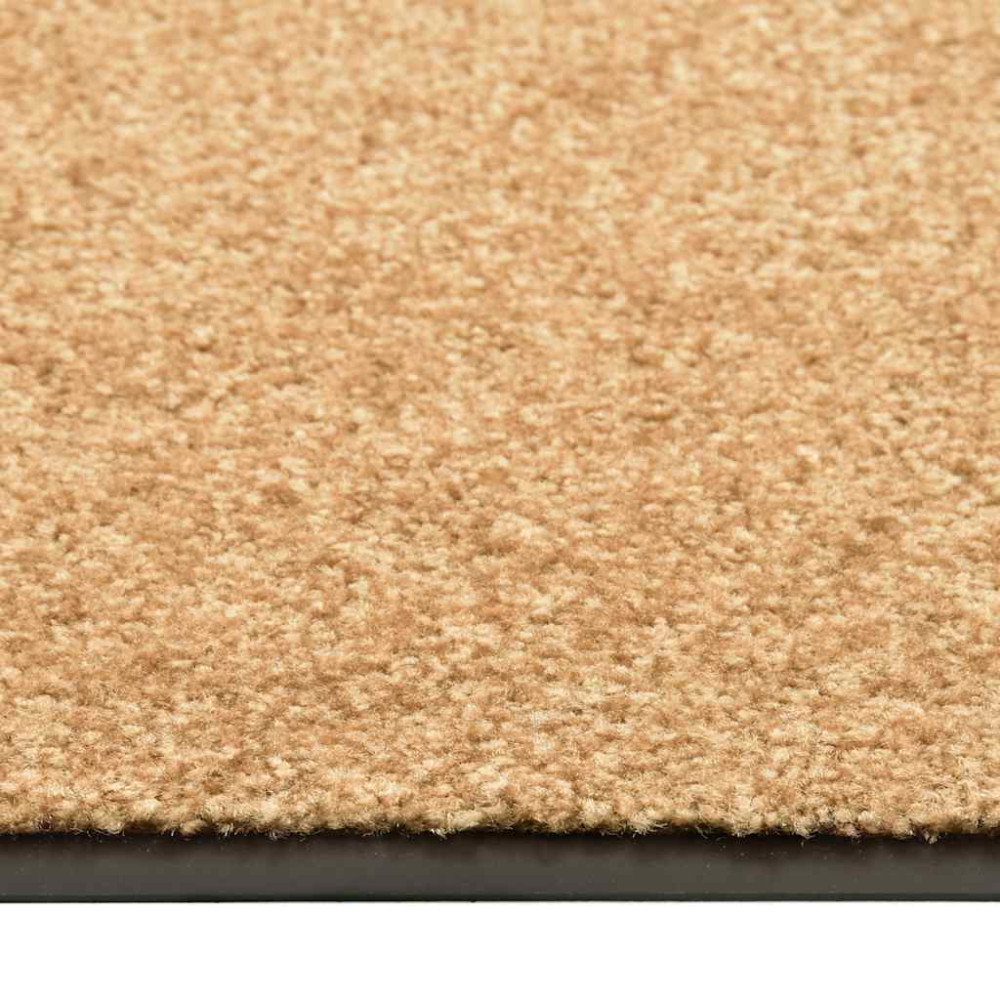 Produktbild för Dörrmatta tvättbar gräddvit 90x150 cm