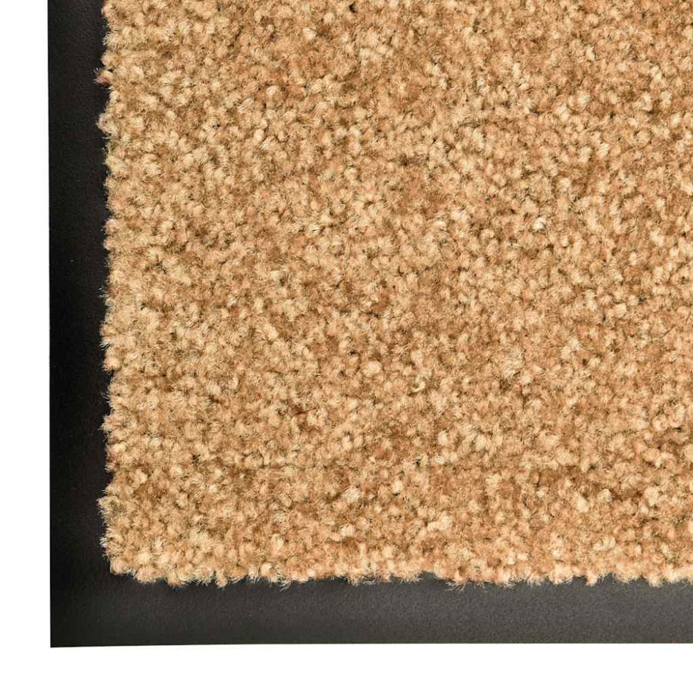 Produktbild för Dörrmatta tvättbar gräddvit 90x150 cm