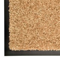 Produktbild för Dörrmatta tvättbar gräddvit 90x150 cm