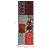 Produktbild för Köksmatta maskintvättbar tomato 60x180 cm