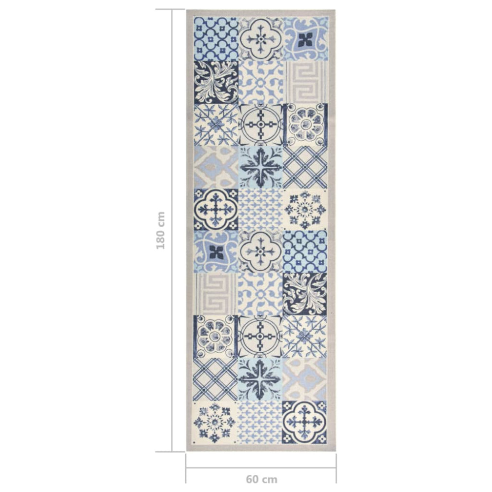 Produktbild för Köksmatta maskintvättbar mosaik 60x180 cm