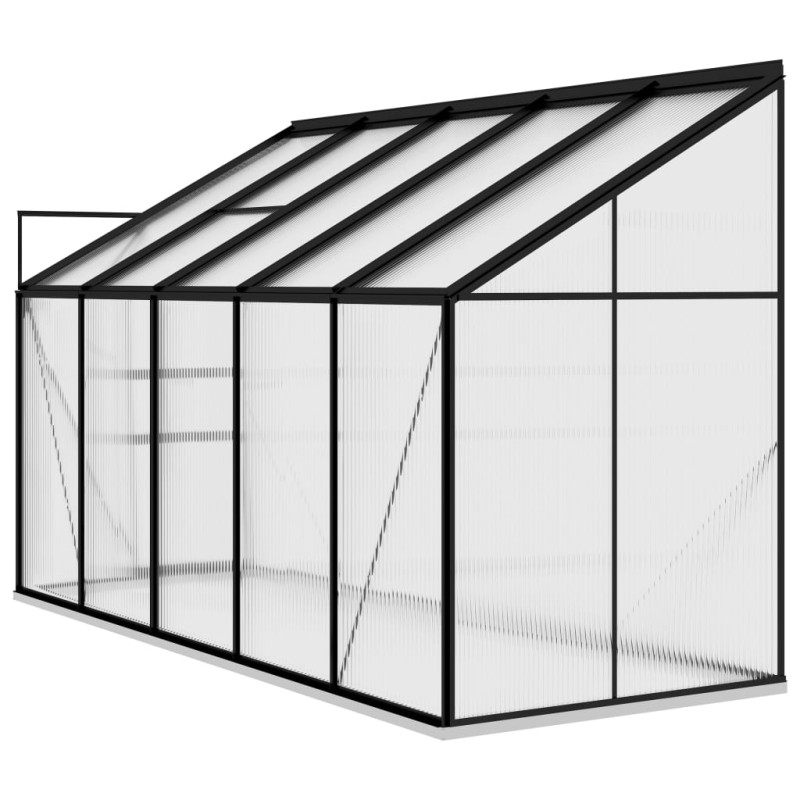 Produktbild för Växthus antracit aluminium 6,5 m³