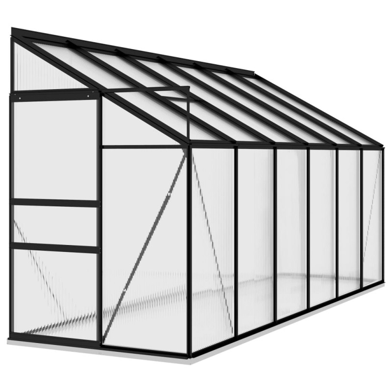 Produktbild för Växthus antracit aluminium 7,77 m³