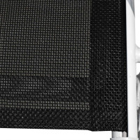 Produktbild för Stapelbara trädgårdsstolar 2 st stål och textilen svart