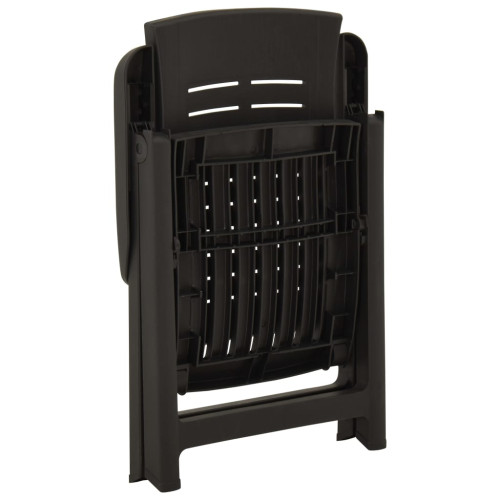 vidaXL Justerbara trädgårdsstolar 2 st plast antracit - Utestolar