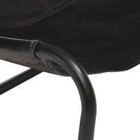 Miniatyr av produktbild för Fåtölj svart äkta läder