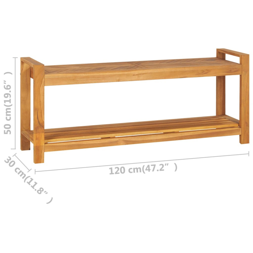 Produktbild för Bänk 120 cm massiv teak