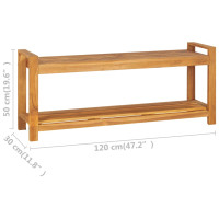 Produktbild för Bänk 120 cm massiv teak