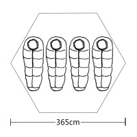 Miniatyr av produktbild för 4-mannatält grå