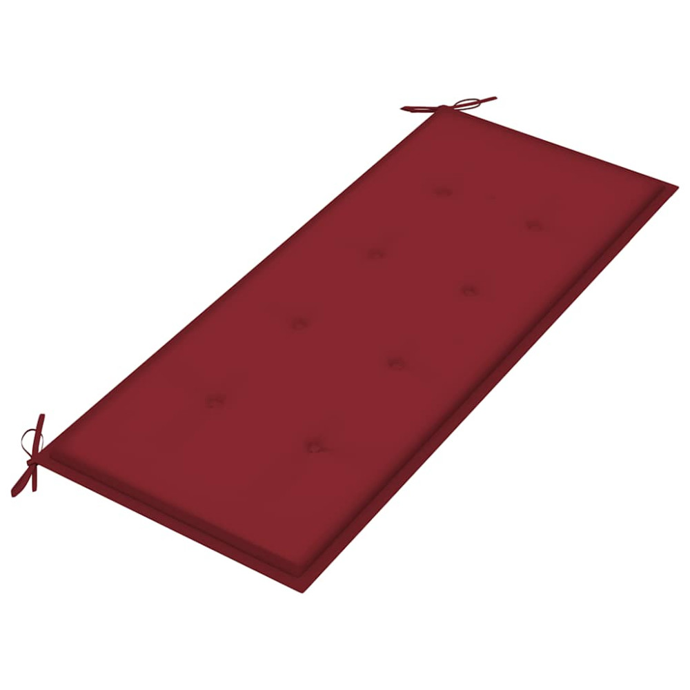 Produktbild för Trädgårdsbänk 2-sits med dyna 120 cm massivt eukalyptusträ