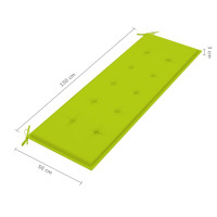 Produktbild för Trädgårdsbänk 3-sits med dyna 150 cm massivt eukalyptusträ