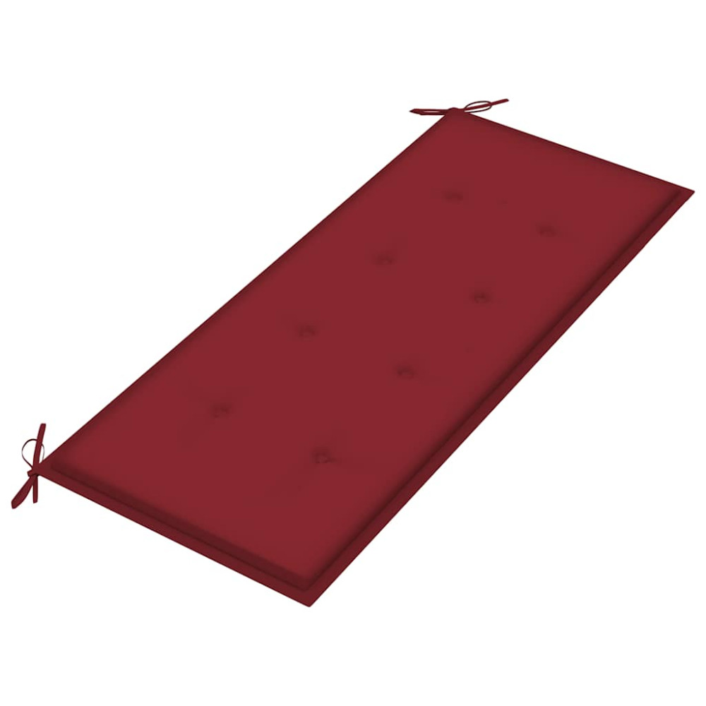 Produktbild för Trädgårdsbänk med dyna 120 cm massivt akaciaträ