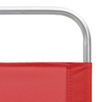 Produktbild för Hopfällbara strandstolar 2 st röd tyg
