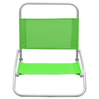 Produktbild för Hopfällbara strandstolar 2 st grön tyg