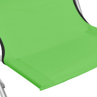 Produktbild för Hopfällbara strandstolar 2 st grön tyg