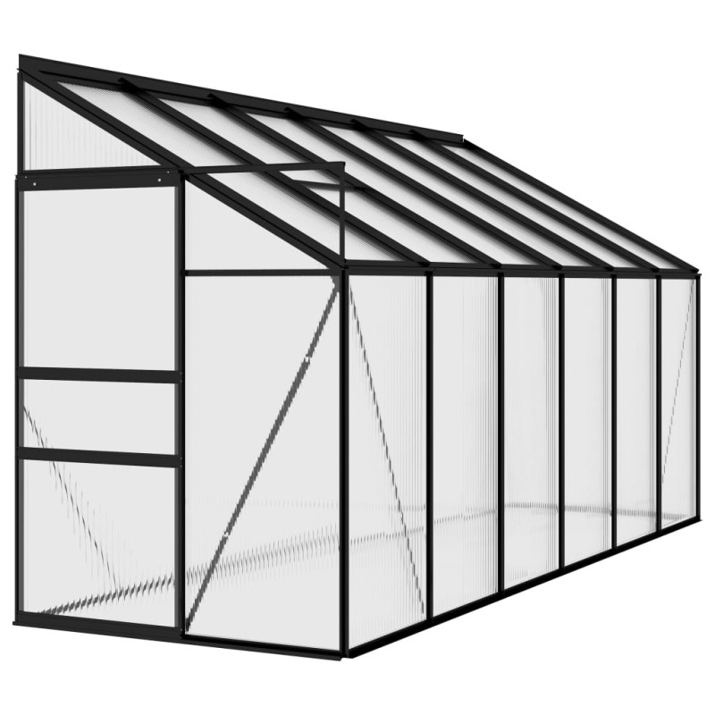 Produktbild för Växthus antracit aluminium 7,44 m³