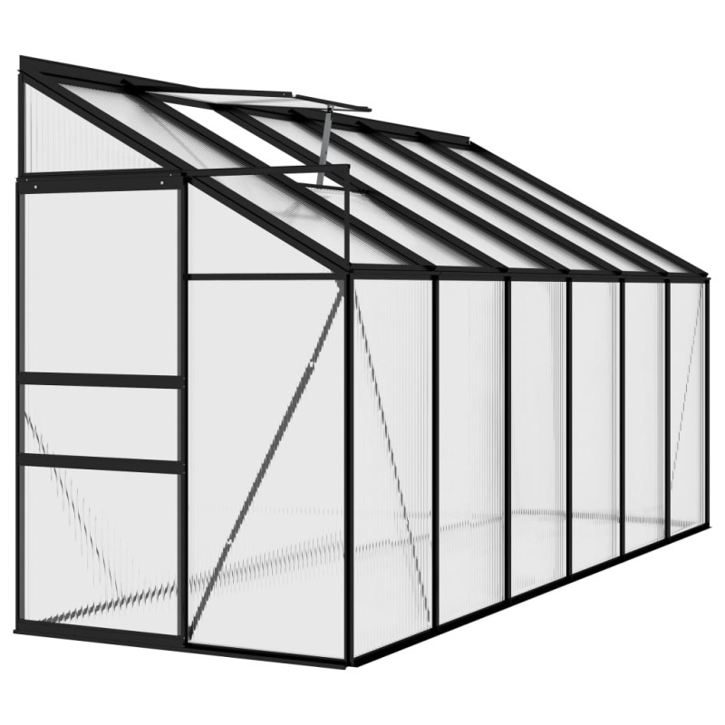 Produktbild för Växthus antracit aluminium 7,44 m³