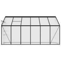 Miniatyr av produktbild för Växthus antracit aluminium 7,44 m³