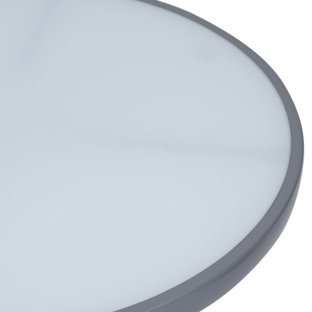 Produktbild för Trädgårdsbord ljusgrå 80 cm stål och glas