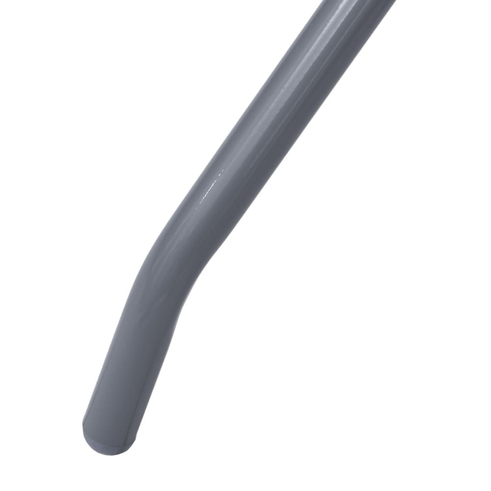 Produktbild för Trädgårdsbord ljusgrå 80 cm stål och glas