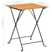 Produktbild för Cafébord 55x54x71 cm massivt akaciaträ