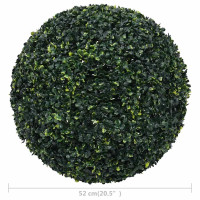 Produktbild för Konstgjorda buxbombollar 2 st 52 cm