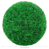 Produktbild för Konstgjorda buxbombollar 2 st 35 cm