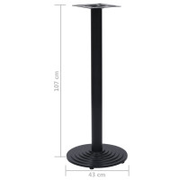 Produktbild för Bistro bordsben svart Ø43x107 cm gjutjärn