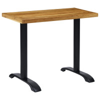 Produktbild för Bistro bordsben 2 st svart 61x8x72 cm gjutjärn