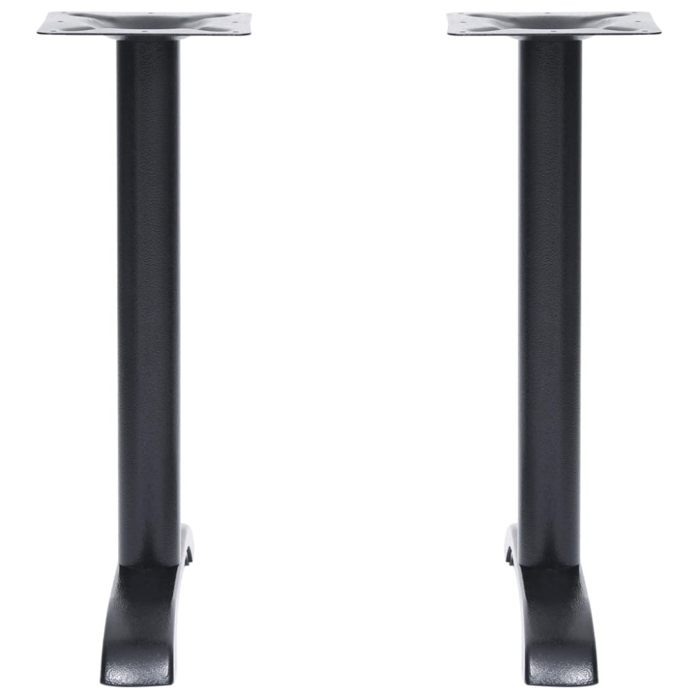 Produktbild för Bistro bordsben 2 st svart 61x8x72 cm gjutjärn