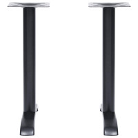 Produktbild för Bistro bordsben 2 st svart 61x8x72 cm gjutjärn