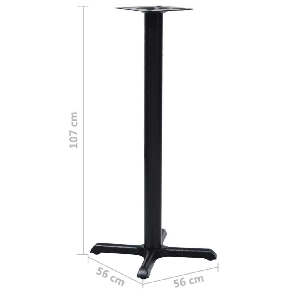 Produktbild för Bordsben för cafébord 56x56x107 cm gjutjärn