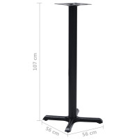 Produktbild för Bordsben för cafébord 56x56x107 cm gjutjärn